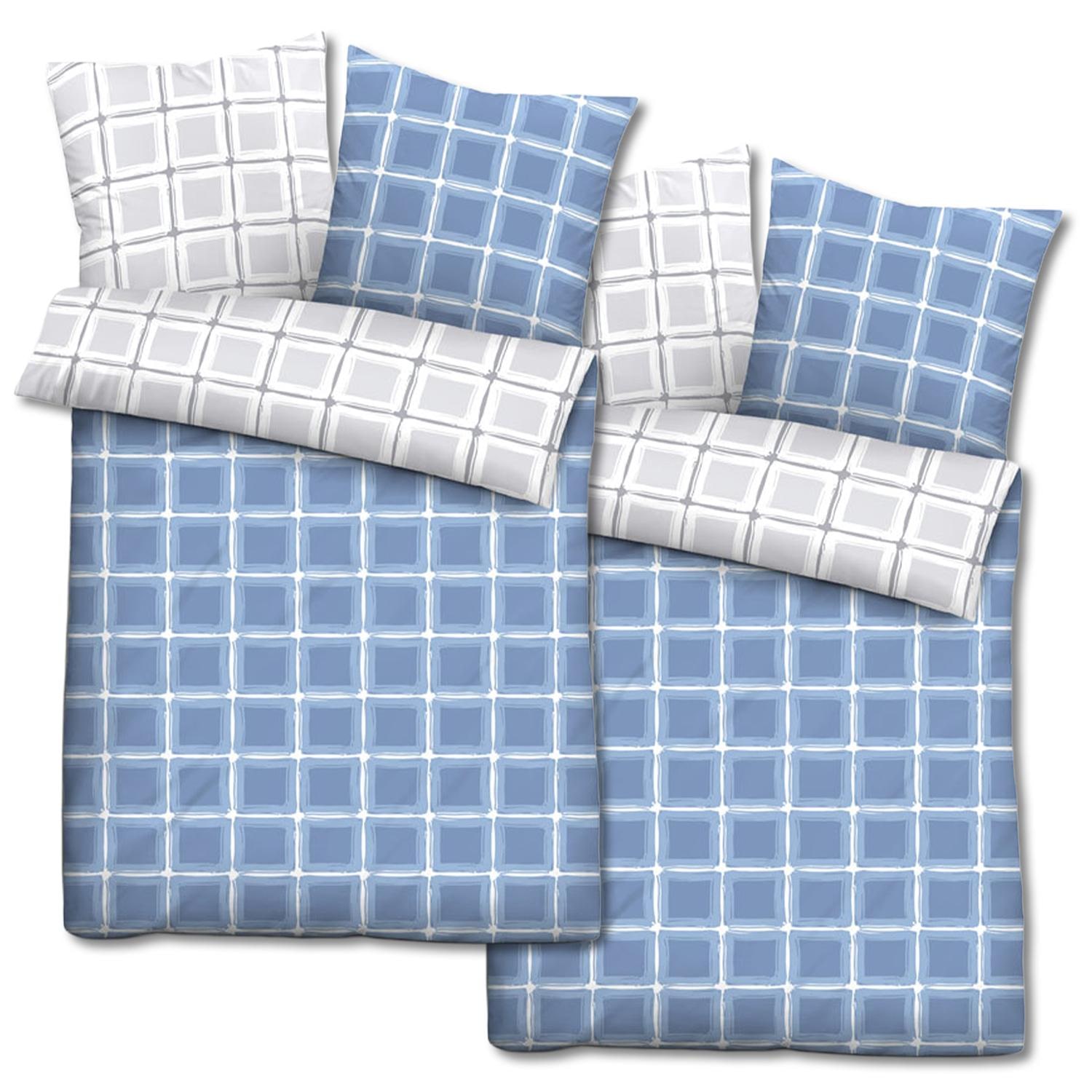 Lot de deux draps en satin de coton Castell 135 x 200 cm + 80 x 80 cm Lot de deux draps en satin de coton Castell 135 x 200 cm + 80 x 80 cm