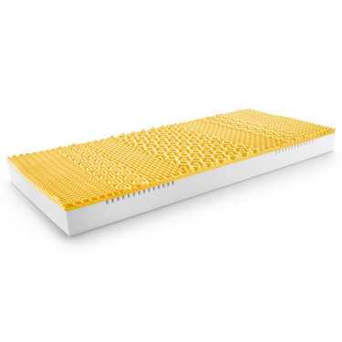 Matelas viscoélastique 7 zones Sleezzz Smart 90 x 200 cm, hauteur 18 cm, degré de fermeté H3 avec mousse à mémoire de forme Air + oreiller en microfibre CloudComfort Basic 40 x 80 cm