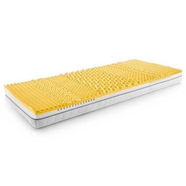 Matelas viscoélastique 7 zones Sleezzz Smart 90 x 190 cm, hauteur 18 cm, degré de fermeté H3 avec mousse à mémoire de forme Air