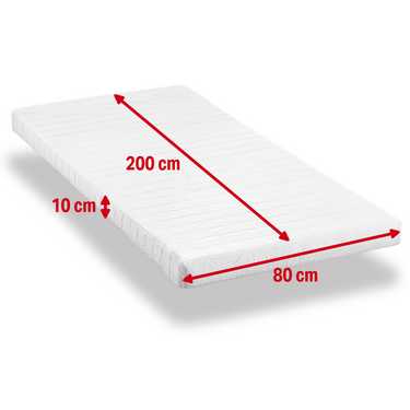 Housse de matelas K10 80 x 200 cm, hauteur 10 cm