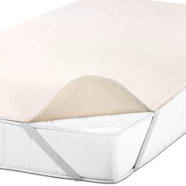 Sleezzz Basic Molton Protège-matelas 140 x 200 cm, Protège-matelas 100 % coton, coloris naturel, tension fixe