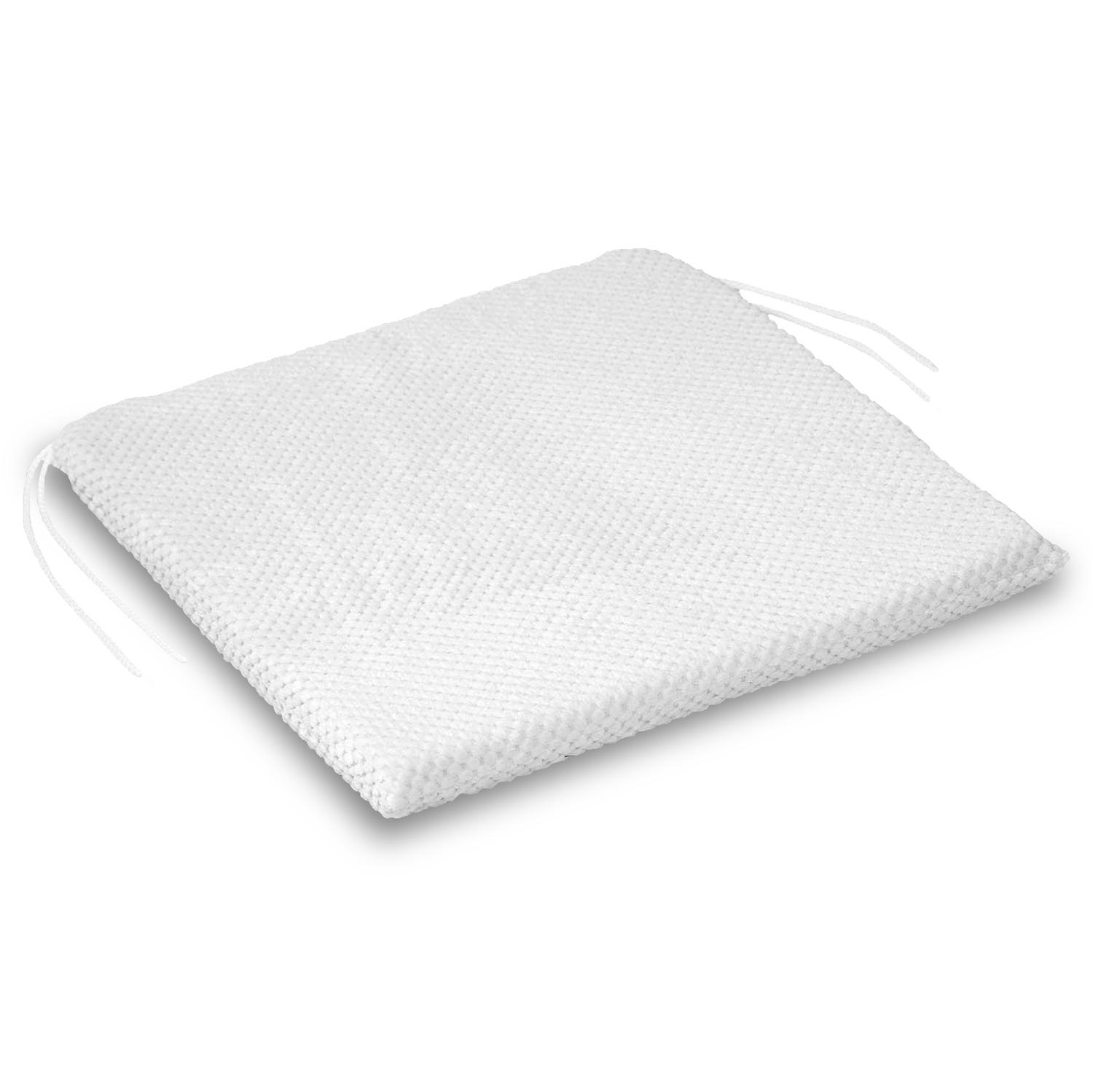 Coussin de chaise 37 x 37 cm blanc