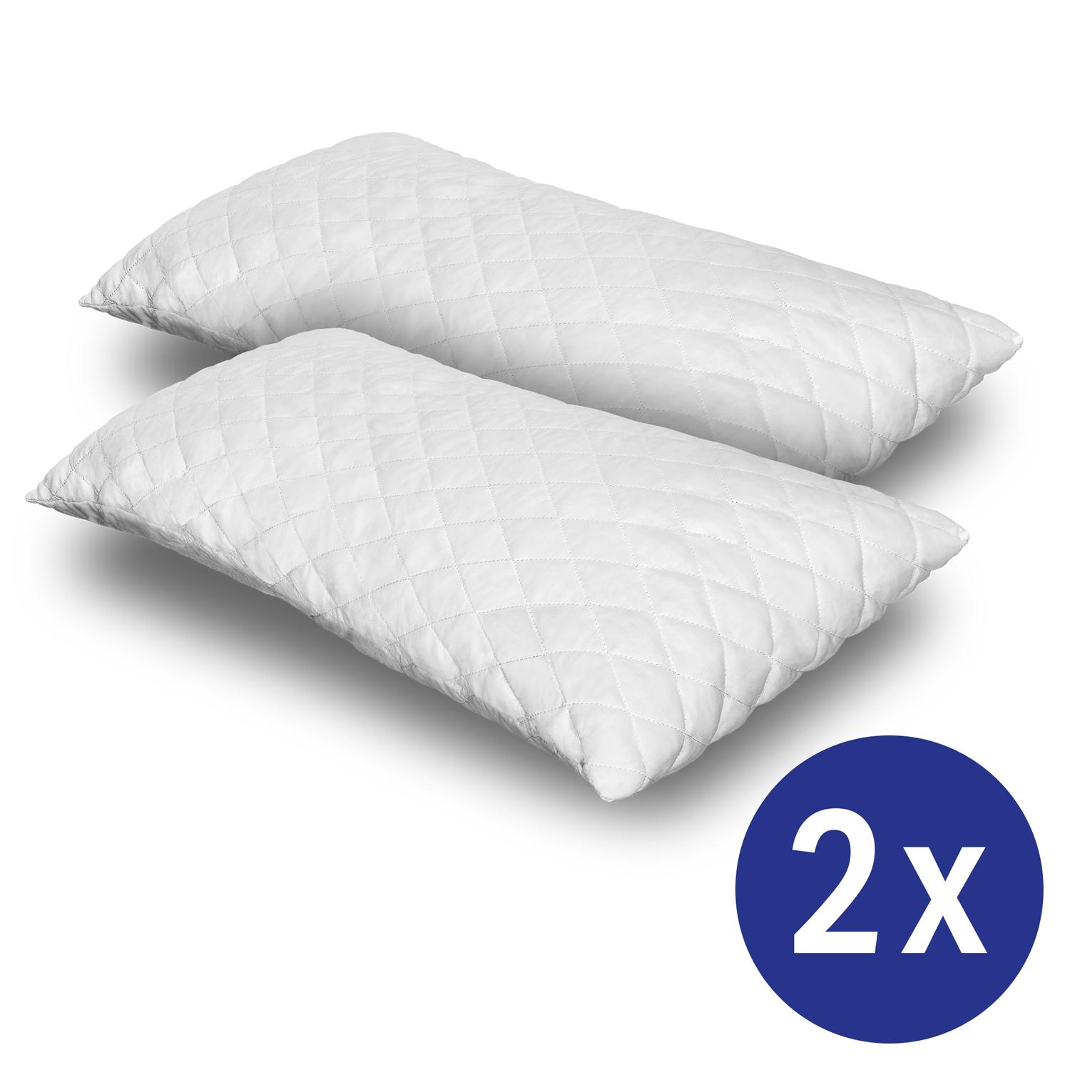 Lot de deux oreillers CloudComfort Basic gel-flocons 40 x 80 cm