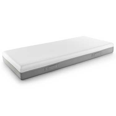 Matelas viscoélastique Sleezzz Premium 90 x 200 cm, hauteur 20 cm, degré de fermeté H2/H3, avec poignées réversibles + oreiller gel Sleezzz® Premium