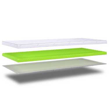 Topper en mousse froide Supportho Premium Topper 100 x 200 cm H3, hauteur 9 cm, degré de fermeté H3 avec housse antibactérienne