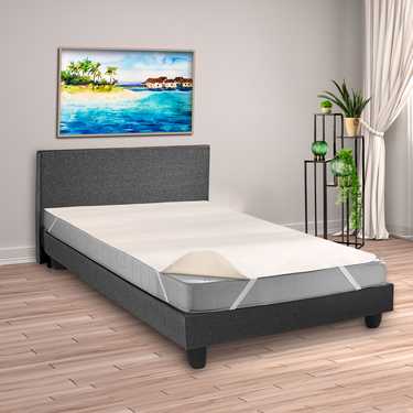 Sleezzz Basic Molton Protège-matelas 80 x 200 cm, protège-matelas 100 % coton, coloris naturel , tension fixe