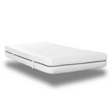 Matelas viscoélastique 7 zones Sleezzz Smart 90 x 200 cm, hauteur 18 cm, degré de fermeté H3 avec mousse à mémoire de forme Air + couverture douillette Sleezzz® Smart anthracite 140 x 200 cm