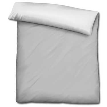 CloudComfort Basic linge de lit réversible gris clair/blanc 135 x 200 + 80 x 80 cm