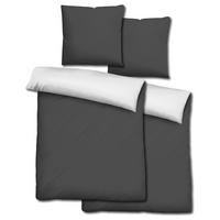 Lot de deux CloudComfort Basic linge de lit réversible noir/blanc 135 x 200 + 80 x 80 cm