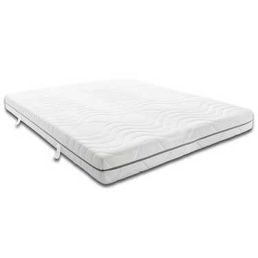 Matelas viscoélastique 7 zones Sleezzz Smart 180 x 200 cm, hauteur 18 cm, degré de fermeté H3 avec mousse à mémoire de forme Air + 2 x oreillers Sleezzz® Smart réglables en hauteur