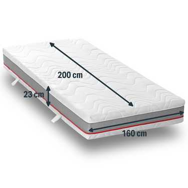 Housse de matelas Sleezzz® Premium T23 160 x 200 cm, hauteur 23 cm