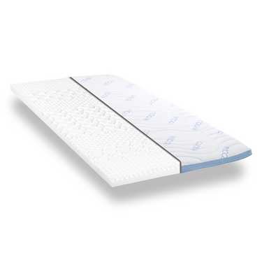 Surmatelas en mousse froide CloudComfort Cool 160 x 200 cm H2/H3, hauteur 7 cm, degré de fermeté H2/H3, surmatelas 7 zones avec face été et hiver