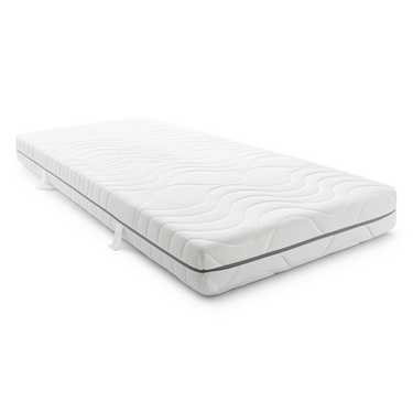 Matelas viscoélastique 7 zones Sleezzz Smart 90 x 200 cm, hauteur 18 cm, degré de fermeté H3 avec mousse à mémoire de forme Air + couverture douillette Sleezzz® Smart anthracite 140 x 200 cm