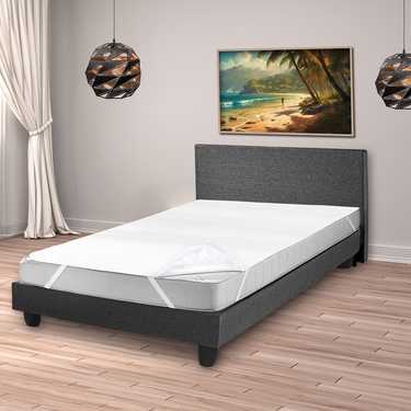 Sleezzz Vital Protège-matelas imperméable en molleton Fixspann 120 x 200 cm, protège-matelas 100% coton en blanc