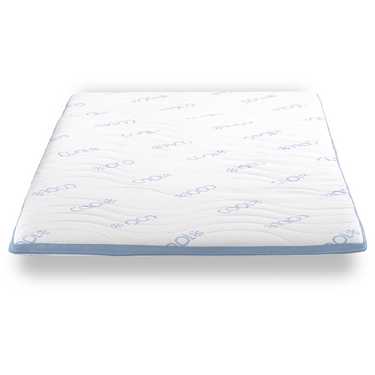 Surmatelas en mousse froide CloudComfort Cool 180 x 200 cm H2/H3, hauteur 7 cm, degré de fermeté H2/H3, surmatelas 7 zones avec face été et hiver