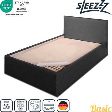 Sleezzz Basic Aiguilleté Protège-matelas 140 x 200 cm, Protège-matelas à poser sur le sommier, Blanc