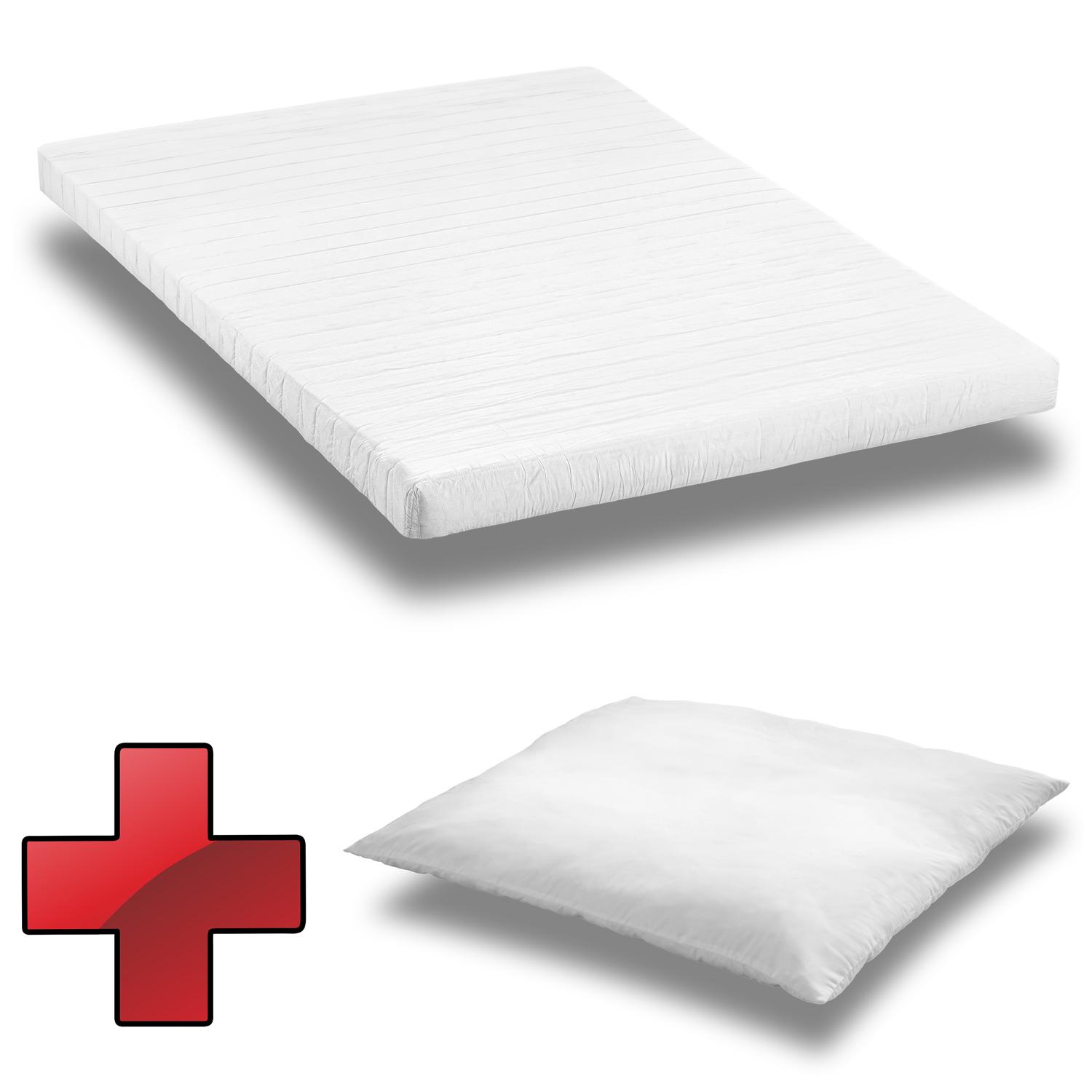 K10 Matelas 140 x 200 cm H3 + CloudComfort Basic Oreiller en microfibre 80 x 80 cm