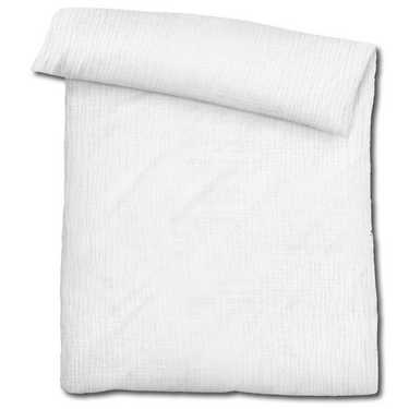 Sleezzz® linge de lit mousseline blanc 135 x 200 cm + 80 x 80 cm