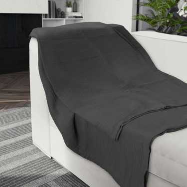 Sleezzz® Couverture mousseline anthracite 150 x 200 cm