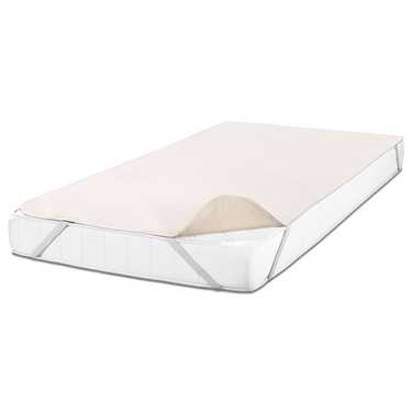 Sleezzz Basic Molton Protège-matelas 80 x 200 cm, protège-matelas 100 % coton, coloris naturel , tension fixe