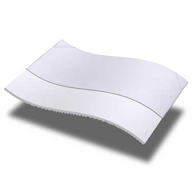 Surmatelas en mousse froide CloudComfort Cool 120 x 200 cm H2/H3, hauteur 7 cm, degré de fermeté H2/H3, surmatelas 7 zones avec face été et hiver