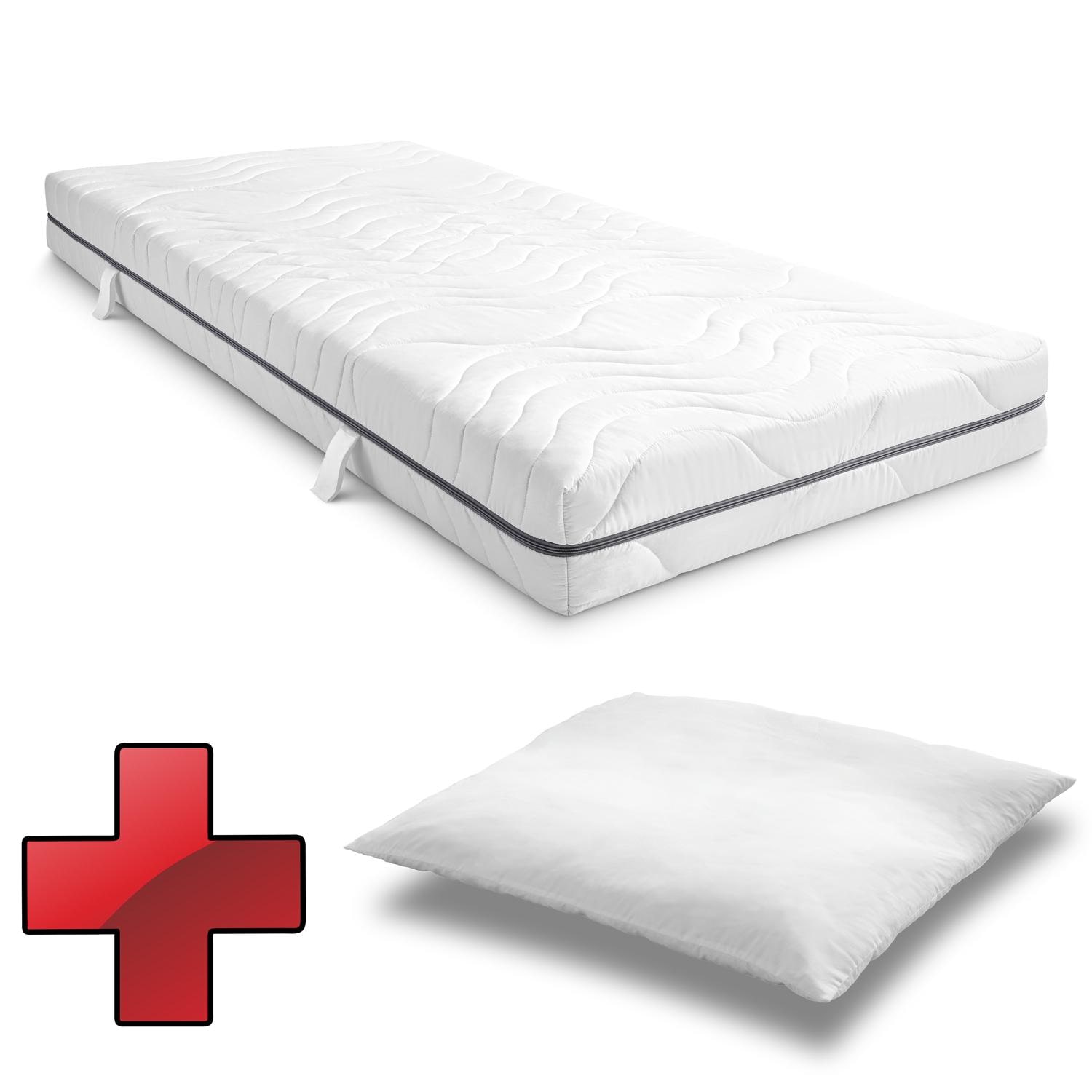 Sleezzz® Smart Matelas 90x200 cm + CloudComfort Basic Oreiller en microfibre 80 x 80 cm Sleezzz® Smart Matelas 90x200 cm + CloudComfort Basic Oreiller en microfibre 80 x 80 cm