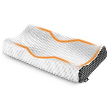 Matelas viscoélastique 7 zones Sleezzz Smart 140 x 190 cm, hauteur 18 cm, degré de fermeté H3 avec mousse à mémoire de forme Air + oreiller gel Sleezzz® Premium gratuit