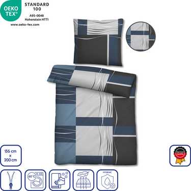 Lot de deux draps en microfibre Castell 135 x 200 + 80 x 80 cm