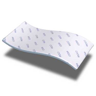 Surmatelas en mousse froide CloudComfort Cool 100 x 200 cm H2/H3, hauteur 7 cm, degré de fermeté H2/H3, surmatelas 7 zones avec face été et face hiver