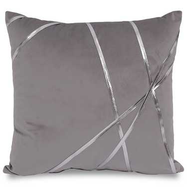 Coussin décoratif argent lunaire 45 x 45 cm