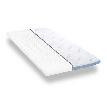 Surmatelas en mousse froide CloudComfort Cool 80 x 200 cm H2/H3, hauteur 7 cm, degré de fermeté H2/H3, surmatelas 7 zones avec face été et hiver