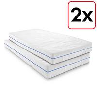 Lot de deux matelas ergonomiques 90x200 cm 7 zones Supportho Premium, hauteur 18 cm, degré de fermeté H2/H3, Twin-Set