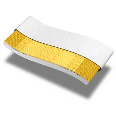 Matelas viscoélastique 7 zones Sleezzz Smart 80 x 200 cm, hauteur 18 cm, degré de fermeté H3 avec mousse à mémoire de forme Air