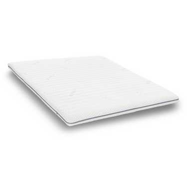 Surmatelas en mousse froide Supportho Premium Topper 140 x 200 cm H3, hauteur 9 cm, degré de fermeté H3 avec housse antibactérienne + oreiller Supportho effet gel 40 x 80 cm