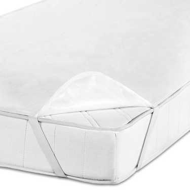 Sleezzz Vital Protège-matelas imperméable en molleton Fixspann 90 x 190 cm, protège-matelas 100% coton en blanc