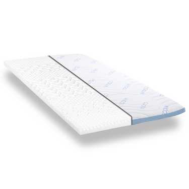 Surmatelas en mousse froide CloudComfort Cool 180 x 200 cm H2/H3, hauteur 7 cm, degré de fermeté H2/H3, surmatelas 7 zones avec face été et hiver