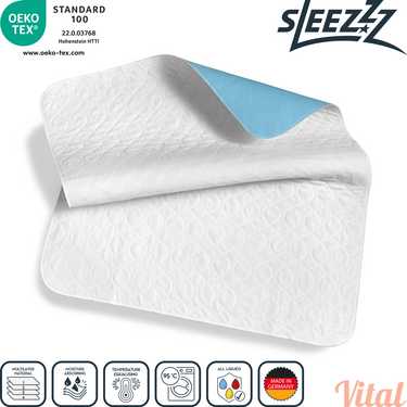 Sleezzz Vital surmatelas absorbant imperméable, 75 x 90 cm, pour protéger le matelas