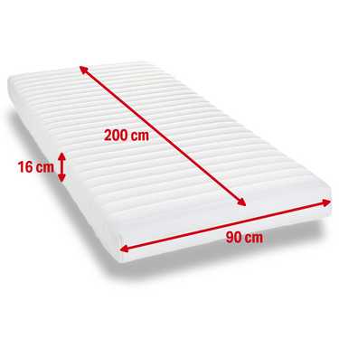 Housse de matelas K16 90 x 200 cm, hauteur 14-16 cm