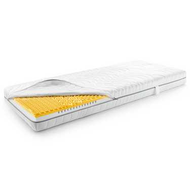 Matelas viscoélastique 7 zones Sleezzz Smart 90 x 200 cm, hauteur 18 cm, degré de fermeté H3 avec mousse à mémoire de forme Air + oreiller Sleezzz® Premium à effet mémoire de forme