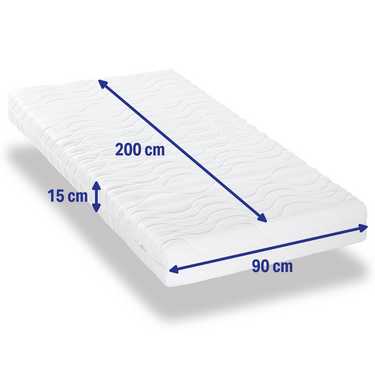 Housse de matelas CloudComfort Premium 90 x 200 cm, hauteur 15 cm