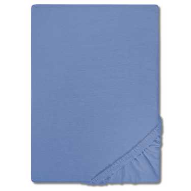 CloudComfort Basic drap-housse jersey stretch bleu 140 x 190 - 160 x 200 cm