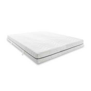 Matelas viscoélastique 7 zones Sleezzz Smart 120 x 200 cm, hauteur 18 cm, degré de fermeté H3 avec mousse à mémoire de forme Air + oreiller cervical orthopédique Sleezzz Premium effet gel 32 x 60 cm