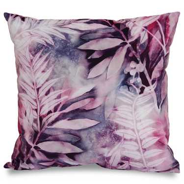 Coussin décoratif rose jungle 45 x 45 cm