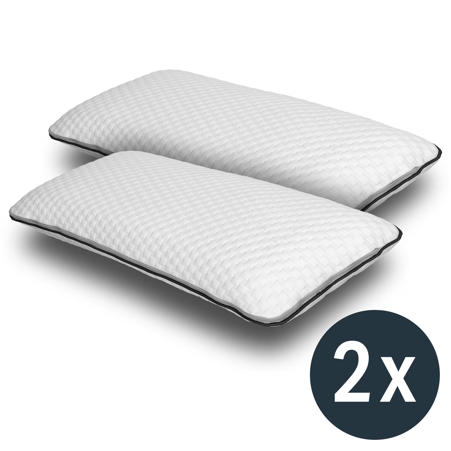 Lot de deux oreillers Sleezzz® Smart réglables en hauteur