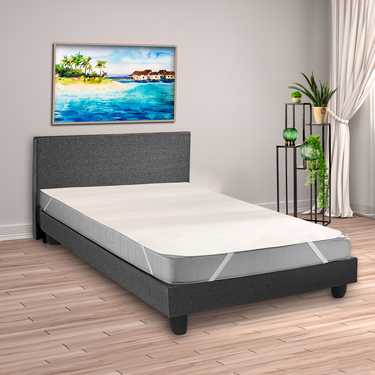 Sleezzz Basic Molton Protège-matelas 180 x 200 cm, protège-matelas 100 % coton, coloris naturel , tension fixe