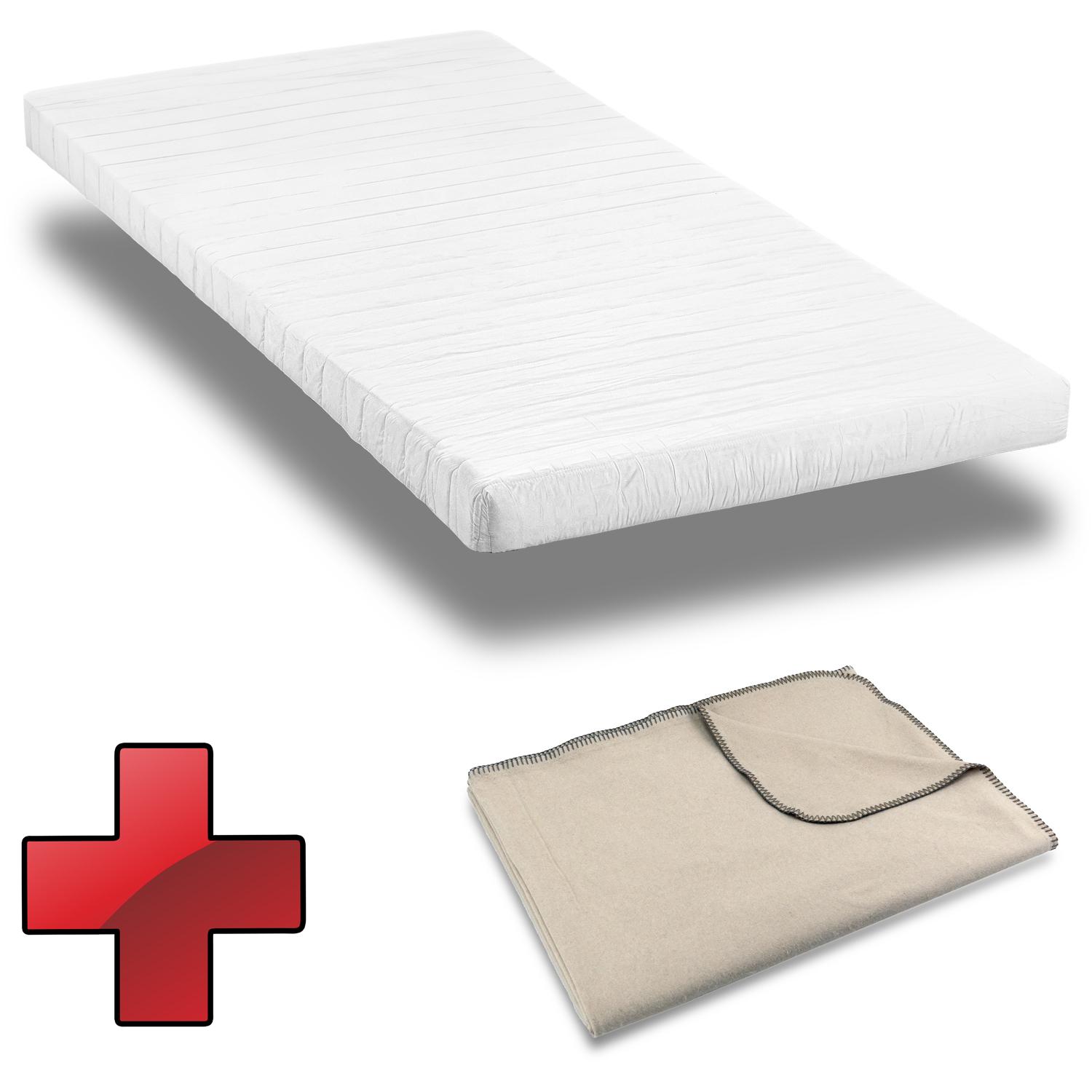 Matelas K10 100 x 200 cm H3 + couverture douillette Sleezzz® Smart 140 x 200 cm