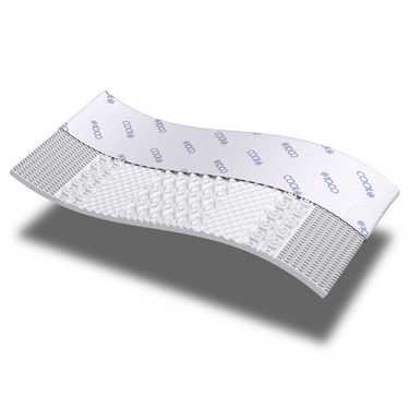 Surmatelas en mousse froide CloudComfort Cool 100 x 200 cm H2/H3, hauteur 7 cm, degré de fermeté H2/H3, surmatelas 7 zones avec face été et face hiver