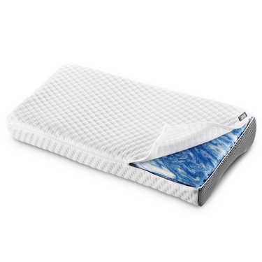 Matelas viscoélastique 7 zones Sleezzz Smart 140 x 190 cm, hauteur 18 cm, degré de fermeté H3 avec mousse à mémoire de forme Air + oreiller gel Sleezzz® Premium gratuit