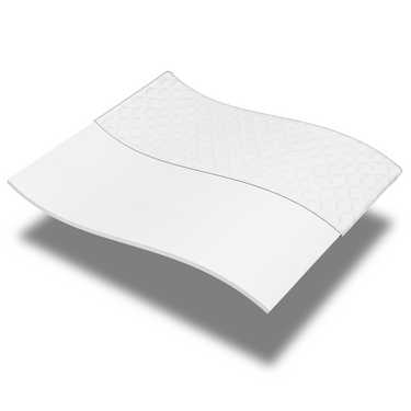 Topper en mousse confort T6 180 x 200 cm, hauteur 6 cm, degré de fermeté H3 + 2 oreillers en microfibre CloudComfort Basic 80 x 80 cm