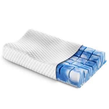 Matelas viscoélastique 7 zones Sleezzz Smart 140 x 200 cm, hauteur 18 cm, degré de fermeté H3 avec mousse à mémoire de forme Air + oreiller gel Sleezzz® Premium gratuit